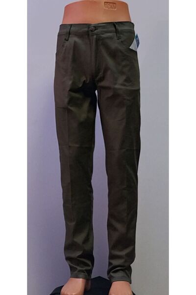 BeyzDenim Dobby Summer Khaki Linen Trousers Classic Jeans Cut Plus Size