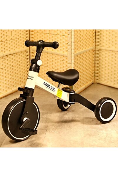 Yallabena 3-Wheel Kids Balance Bike with Adjustable Seat and Push Handle - Li...