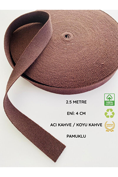 seyranat 2.5 Metre Acı, Koyu Kahverengi Eni 4 Cm Kaliteli Pamuklu Cüzdan, Çan...
