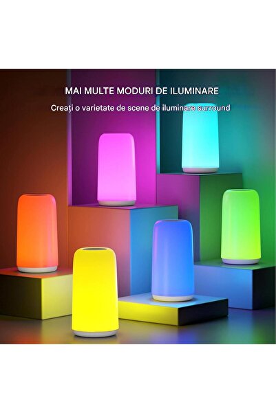 OEM Lampa led noptiera cu functie tactila reglabila cu 7 culori lumina de noapte pentru copii cu functie