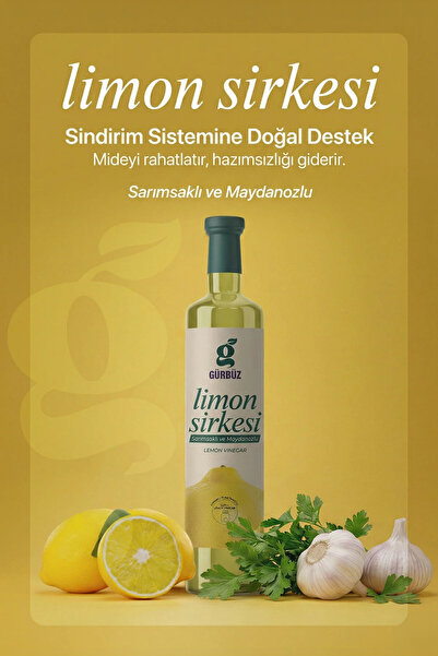 Gürbüzden Limon Sarımsak Maydanoz Sirkesi Doğal Fermantasyon Lemon Garlic Par...