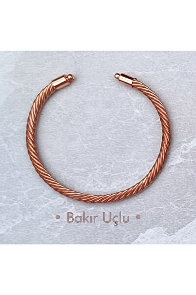 Sequoia Artisan Saf Bakır Bileklik Unisex | El Yapımı 7 Telli Örgü Tasarım | ...