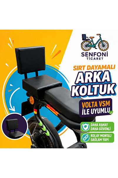 senfoniticaret Volta vsm Deri Arka Koltuk, Sele, Oturak, Elektrik Bisiklet