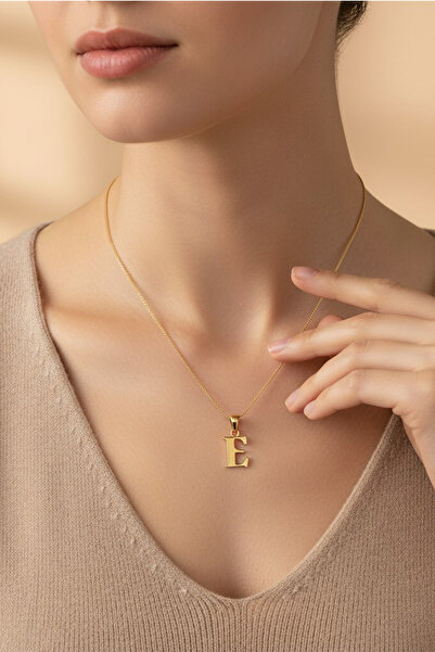 XUPING JEWELRY Style Pearl/Xuping Jewelry E Flat Letter Necklace