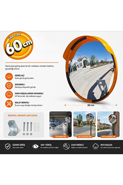 Zeplin ZP060 Otopark Ve Yol Güvenlik Aynası Mercek Ayna 60 cm