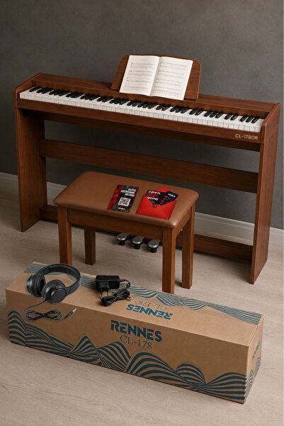 Midex Rennes CL-178OR Tuş Hassasiyetli 88 Tuş Dijital Piyano Ahşap