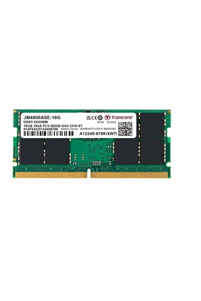 Transcend JetRam JM4800ASE-16G 16GB DDR5 4800MHz CL40 Notebook Bellek