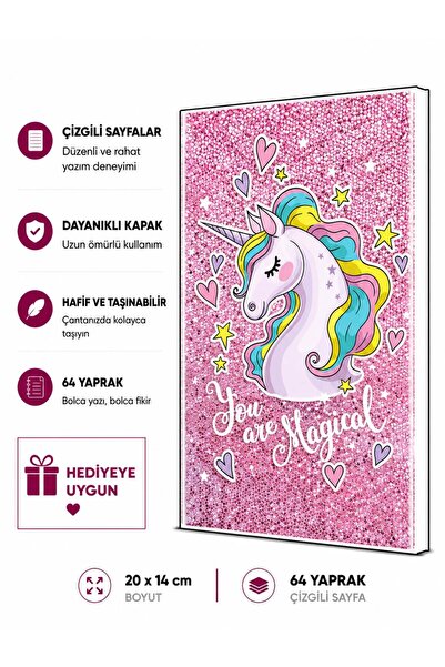 4nio ROZA MAGIČNA JEDNOROGA SREBRNA NOTEBOOK