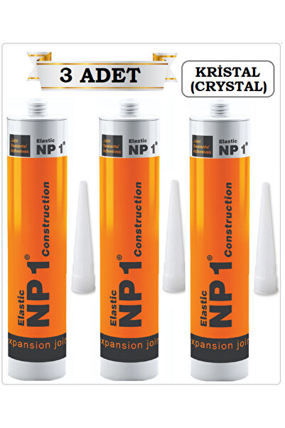 NP1 MS POLİMER SİLİKON (BERRAK KRİSTAL-ŞEFFAF CRYSTAL 3 ADET) SIZDIRMAZ İZOLA...