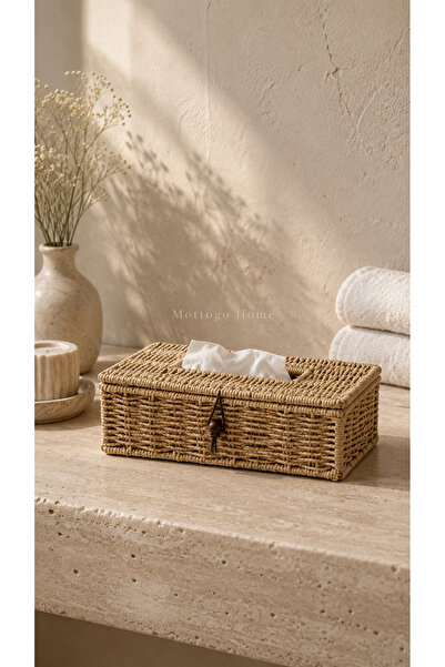 Mottogo Rattan Kapaklı Peçetelik