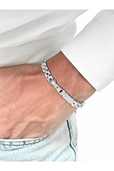 FERRO Black and Silver Steel Men's Bracelet Frj10180A-J 2 Year Warranty Gift ...