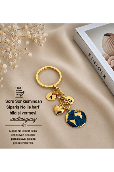 Elvia Atelier Harfli Dünya Anahtarlık (1 ADET)