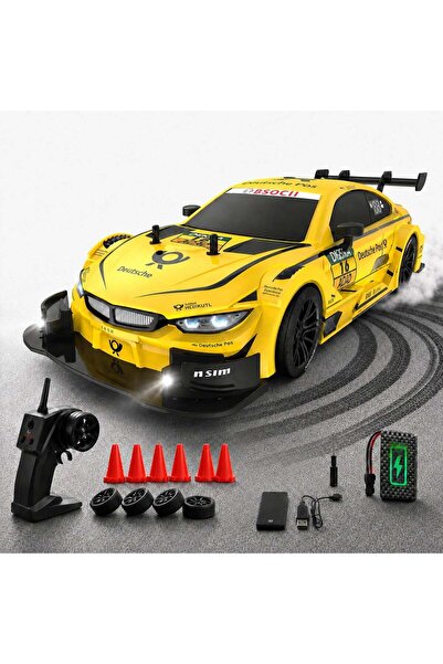 Timebox Mașină de jucărie cu telecomandă RC pentru drift, 4WD, viteză mare, s...