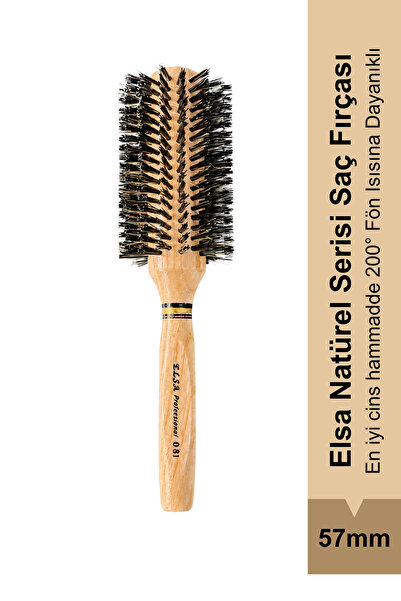 ELSA Perie profesională pentru păr natural de 0,81 mm, 48 mm – Perie profesio...