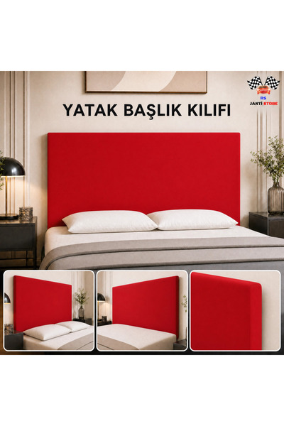 RS JANTİ STORE BAZA BAŞLIK KILIFI 200X70CM KIRMIZI RENK LASTİKLİ ESNEK KALİTE...