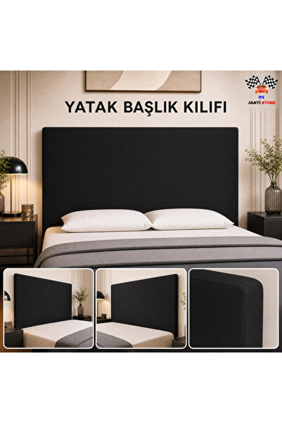 RS JANTİ STORE BAZA BAŞLIK KILIFI 160X70CM SİYAH RENK LASTİKLİ ESNEK KALİTELİ...