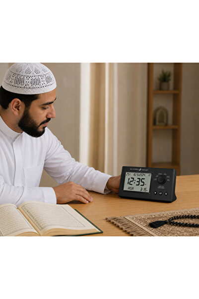 OCMS ساعة الفاتحة 6 أصوات أذان عرض درجة الحرارة عرض التقويم الهجري