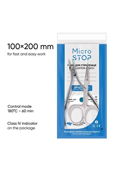 Microstop Pungi de sterilizare hârtie+plastic cu indicatori 100x200mm pachet ...