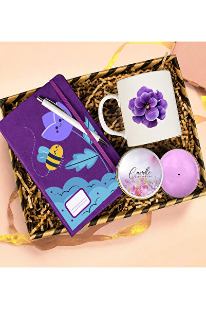 EJOYA Hediyeji Defter Kalem & Kupa & Mum Hediye Kutusu 113090