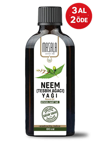 Masala Tesbih Ağacı Yağı 100 ml. (Neem Oil) Soğuk Pres