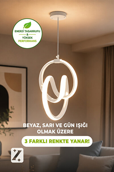 Zeda Teknoloji MİNİ DÜNYA SARKIT 3 RENK LED AVİZE