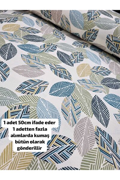 Premier Duck Kumaş Su ve Leke itici özelliği vardır ( Mavi yapraklar 50 x 180 )