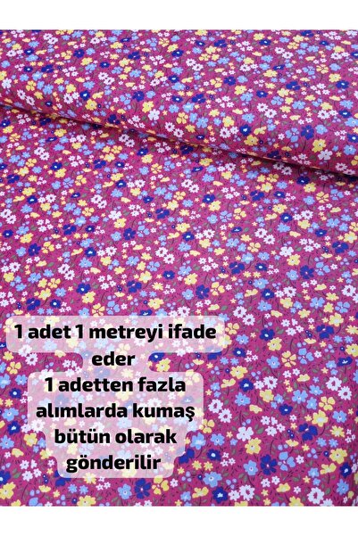 daisy star Poplin Kumaş Giyimlik, Kırkyama için uygundur ( Fuşya pembe 100 x ...