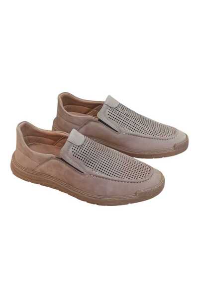 oktay kundura Genuine Leather Nubuck Orthopedic Casual Daily Shoes Sand B815 ...