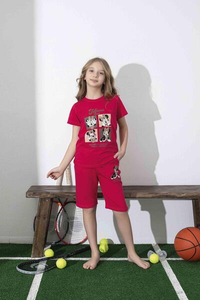 aykidsclup Girl's Summer Lycra Combed Cotton Top and Shorts Set 3010-