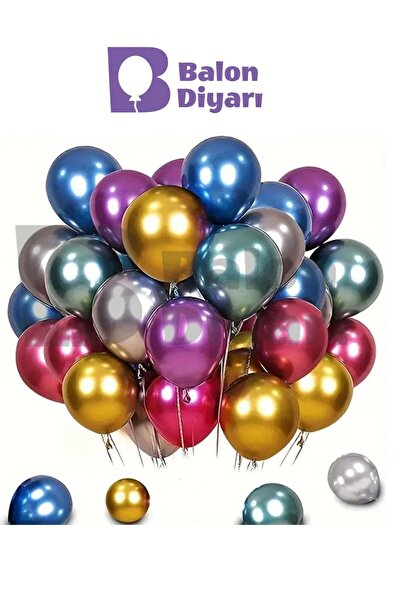 BALON DİYARI ✨10 Adet Parlak Ve Göz Alıcı Krom Balon Seti – Özel Anlarınıza Ş...