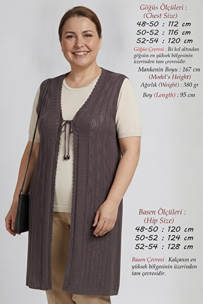 Laden Vestă lungă pentru mamă, tricotată elastică, tip acordeon, de primăvară...