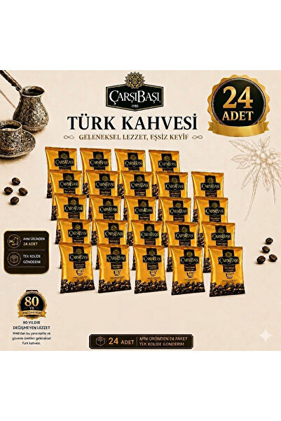 çarşıbaşı قهوة تركية مجموعة من 24 قطعة
