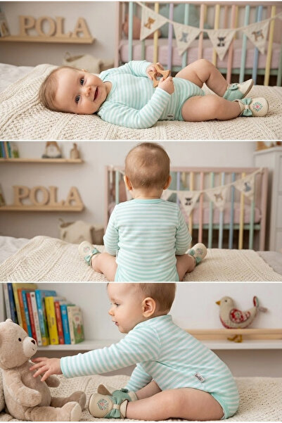 meyastore Baby Badi Striped with Snap Fasteners