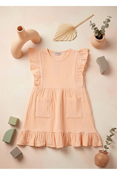 meyastore Girl's Dress with Ruffle Detail