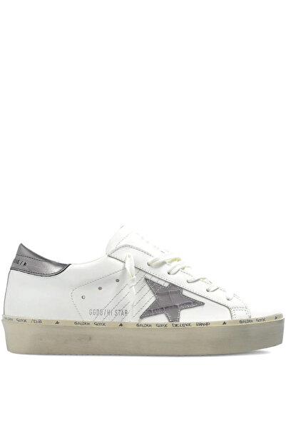 Golden Goose Hi Star Beyaz- Gri Mor Deri Sneaker