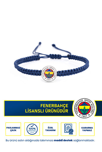 Fenerbahçe Macrame Bracelet (DARK BLUE)