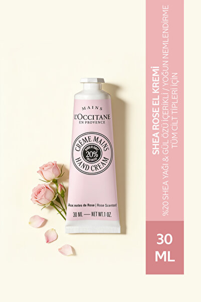 L'Occitane Shea Rose El Kremi, Gül Özü ve %20 Shea Yağı İçeren Besleyici ve N...