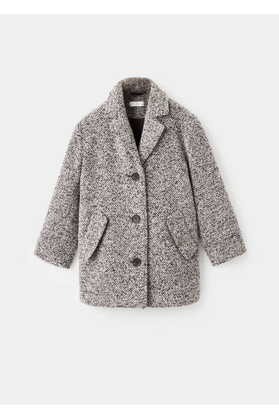 MANGO Kids Kırçıllı yün palto