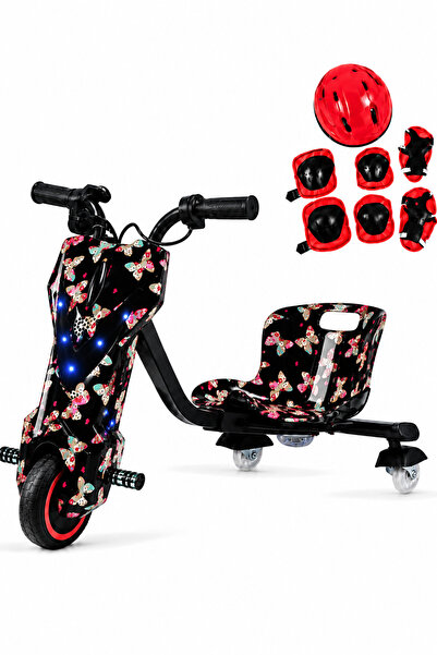 Scooter سكوتر درفت كهربائي 36 فولت ميني للأطفال-مزود ببلوتوث،بوري، وإضاءة LED...