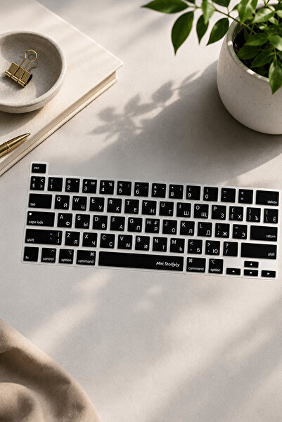 Mcstorey Macbook Pro Uyumlu Rusça Klavye Koruyucu Us Enter Ince Silikon Touch...