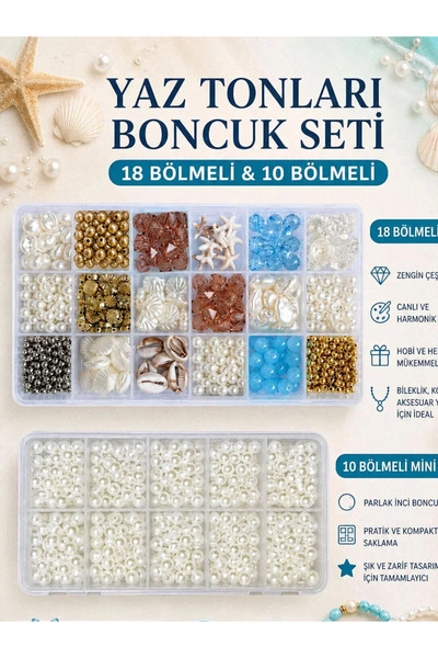 By MO Accessories Noul sezon, cutie de mărgele cu tematică de vară, cu mărgel...