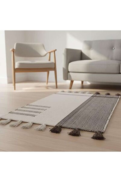 PAN HOME Larisa Cotton Dhurrie 60x90cm - Choco