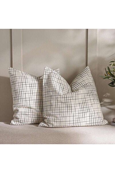 PAN HOME Serene Duotone 2 Piece Cushion Cover Set 50x50cm - Natural