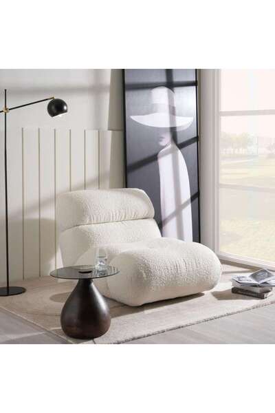 PAN HOME Botom Accent Chair-white