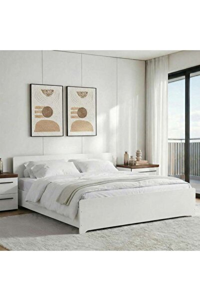 PAN HOME سرير مالمو كينج 180x200 - أبيض