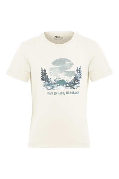 Jack Wolfskin Tricou pentru copii cu imprimeu Grafic SS 2025-Alb-152