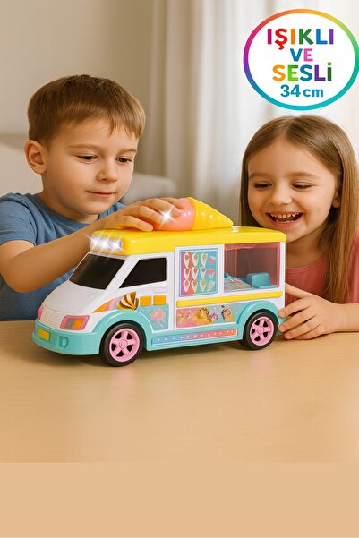 TOYFEST Sesli ve Işıklı Dondurma Arabası - 34 CM