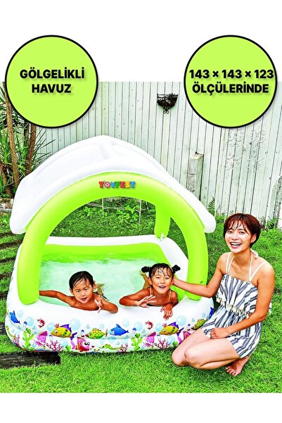 TOYFEST Gölgelikli Havuz 143 x 143 x 123 - 240 Litre