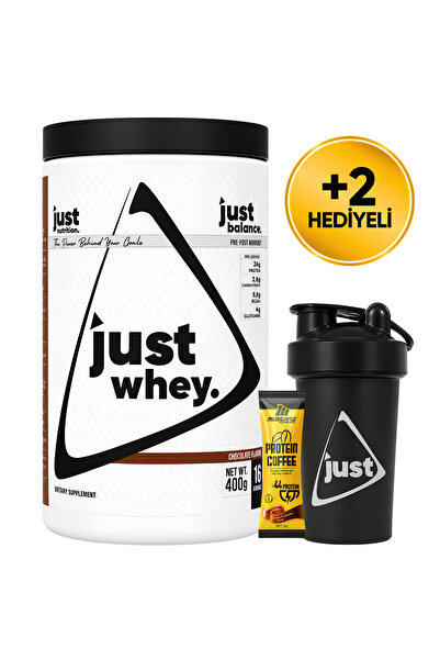 Just Nutrition مسحوق بروتين مصل اللبن + كربوهيدرات 400 جرام 8 حصص شوكولاتة + ...