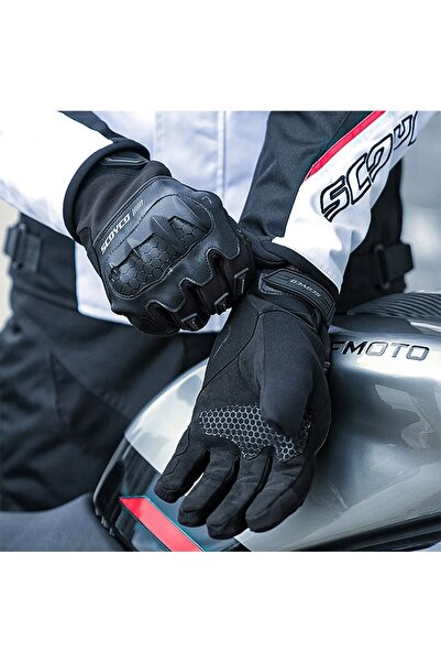 MOTOANL Motosiklet Kışlık Eldiven Waterproof Oxford ve Deri Kumaş Premium Mot...